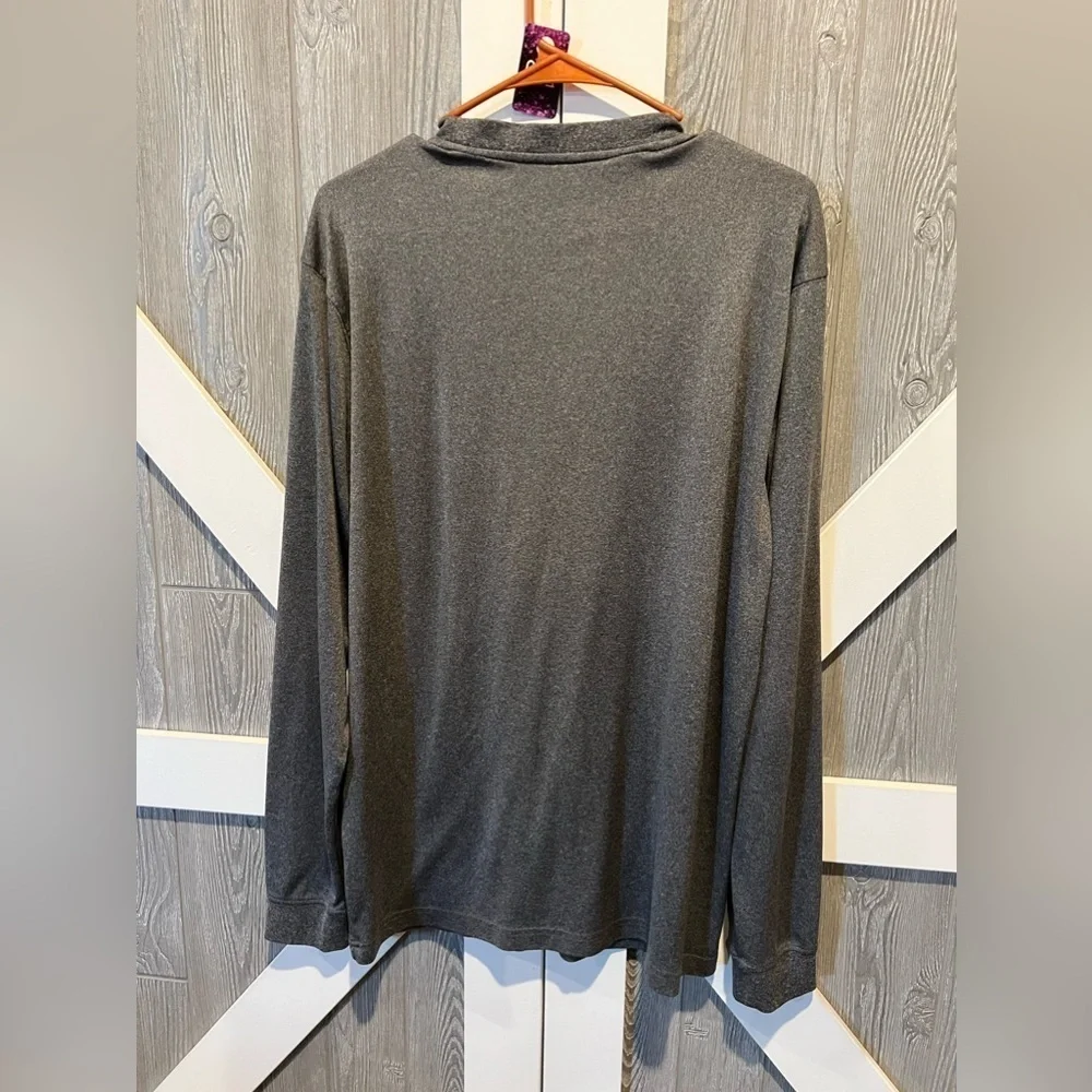 209. Nebraska Cornhuskers Charcoal All-American Dri Fit material Long Sleeve Tee - Picture 4 of 5